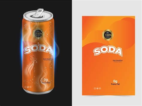 Premium Vector Soda Can Label Design
