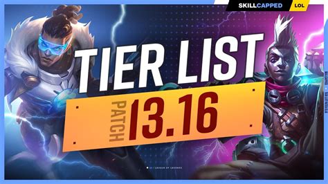 NEW TIER LIST For PATCH 13 16 League Of Legends YouTube