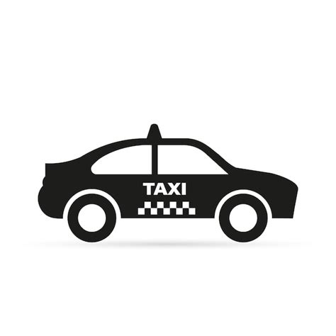 Pictograma de taxi en diseño plano de moda icono de automóvil Vector