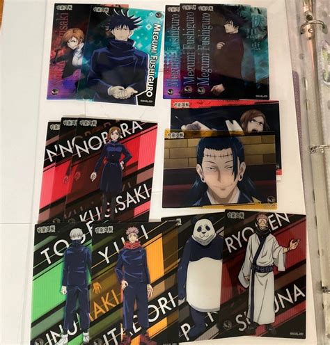 Jjk Jujutsu Kaisen Cards Megumi Toge Nobara Geto Yuji Panda Sukuna