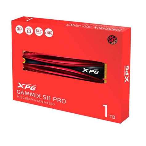 Ssd m.2 2280 adata 1tb gammix s11 pro nvme - agammixs11p-1tt-c em ...