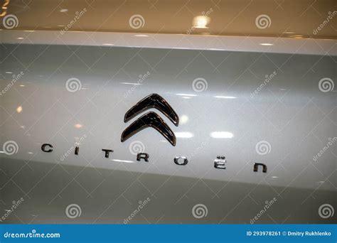 Citroen Car Logo Emblem Close Up Editorial Photo Image Of