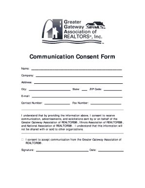 Fillable Online Communication Consent Form Serving Consumers And Fax