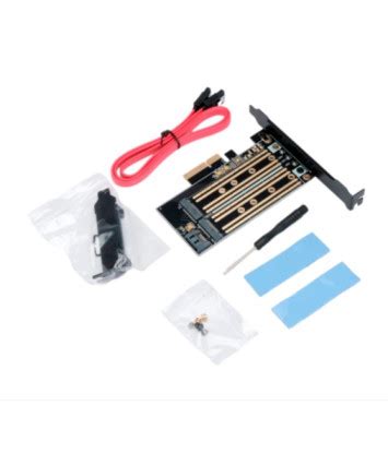 Переходник (адаптер) PCI-E для 2xSSD M.2 (NVMe + SATA), Gembird MF-PCIE ...