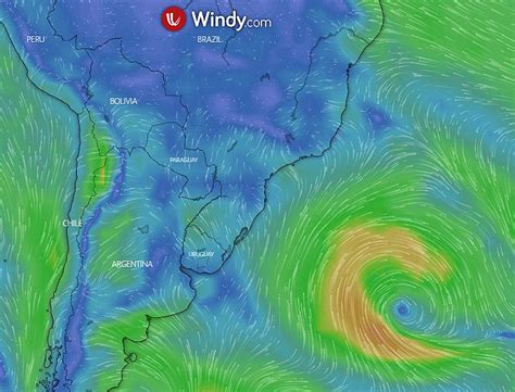 Veja imagens do grande ciclone extratropical sobre o Atlântico Sul