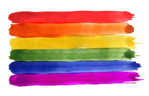 Fondo Abstracto Del Arco Iris De La Acuarela Bandera Del Orgullo Gay LGBT Ilustración del Vector