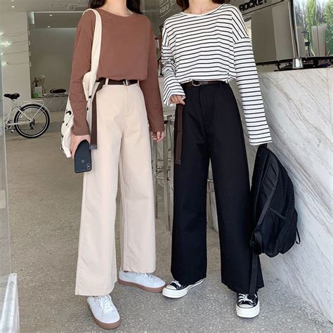 Bloombloom High Waist Wide Leg Pants Yesstyle Wide Pants Outfit