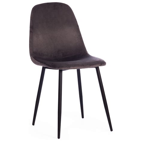 Стул обеденный мягкий вельвет 4 шт светло-серый Breeze - купить за ...