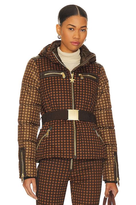 Goldbergh Galaxy Ski Jacket In Dark Brown Revolve