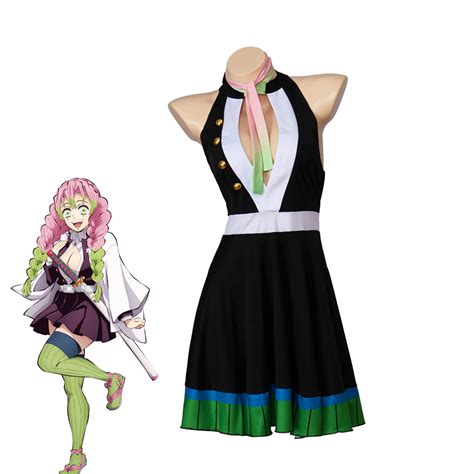 Demon Slayer Women S Kanroji Mitsuri Sexy Bikini Suit Swimwear Cosplay Costume