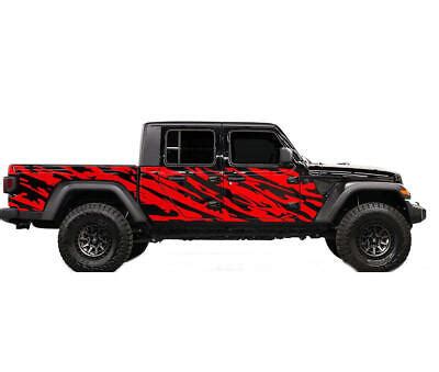 Graphic Mud Splash Car Side Sticker For Jeep Gladiator Bed Trunk Decal