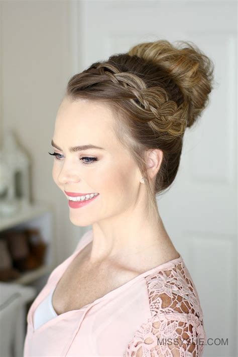 Four Strand Braid High Bun Missy Sue Four Strand Braids Loose