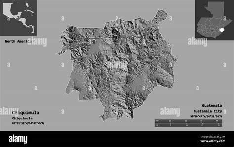Forma De Chiquimula Departamento De Guatemala Y Su Capital Escala De