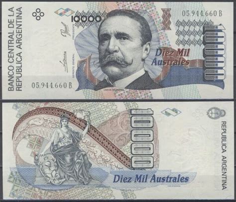 ARGENTINA 10000 AUSTRALES 1989 91 P 334a Series B UNC TRGOVINA