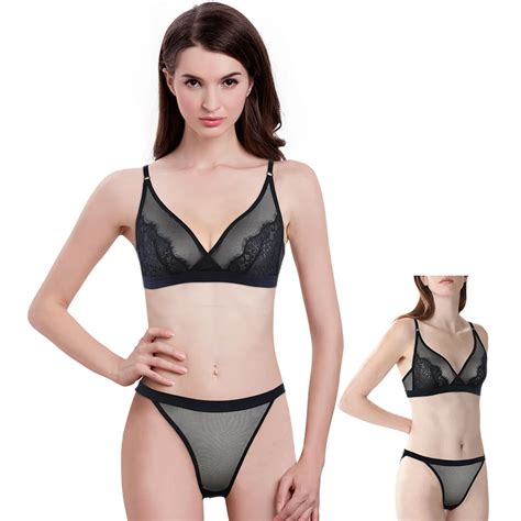 Oem Odm Mesh Transparent Underwear Sexy Bra And Panties Women Lingerie Bra Brief Sets Alibaba