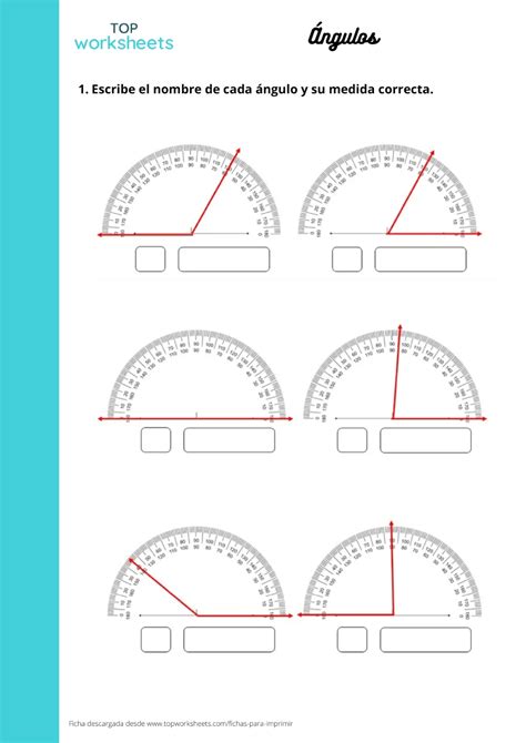 Ángulos Ficha Para Imprimir Topworksheets