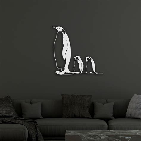 Penguin Wall Decor Animal Metal Decor Metal Wall Art Home Etsy