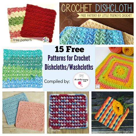 15 Free Patterns For Crochet Dishcloths Washcloths The Stitchin Mommy