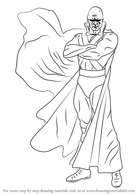 How To Draw Martian Manhunter Dc Comics Step By Step
