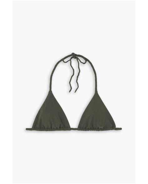 TOTEME Braided Halterneck Triangle Bikini Top In Green Lyst
