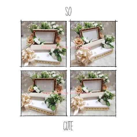 Gubahan Frame Mas Kahwin C W Bekas Rantai Tangan Light Nude White Beige Box Shopee Malaysia