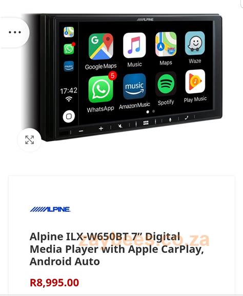 ALPINE iLX-W650BT 7” DIGITAL MEDIA STATION, FEATURING APPLE CARPLAY ...