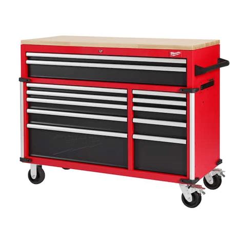 Reviews for Milwaukee Tool Storage 52 in. W Heavy Duty Red Mobile ...