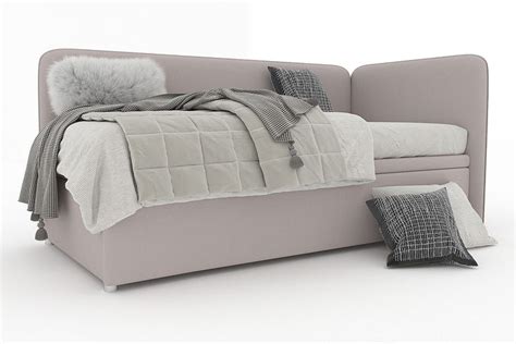 Угловая мягкая кровать Флит. Спокойный, лаконичный дизайн, идеально ...