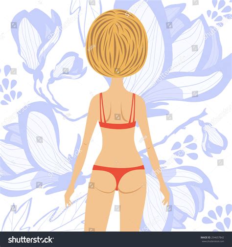 Illustration Sexy Beautiful Woman Lingerie Vector Stock Vector Royalty Free 254657842