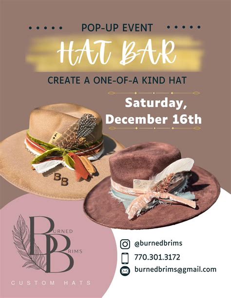 Pop Up Hat Bar At Moody Brews Coffee Lounge Lake Guntersville Chamber