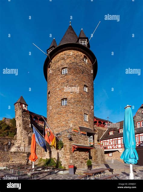 Bacharach Germany The Tower Of Stahleck Castle In The Rhine Village