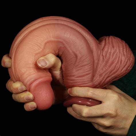 LOVETOY DILDO GIGANTE MOSTRUOSO PENE ARTIFICIALE IN SILICONE A DOPPIO STRATO FALLO