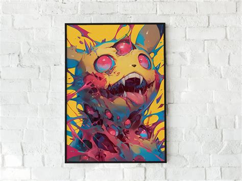 Printable Pikachu Art, Pikachu Digital Print, Pokemon Party Decor ...