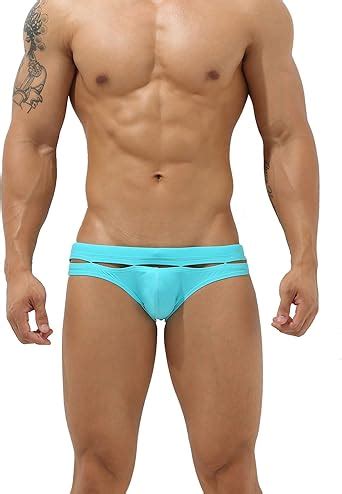 Seobean Mens Low Rise Hole Swim Bikini Swimwear Amazon