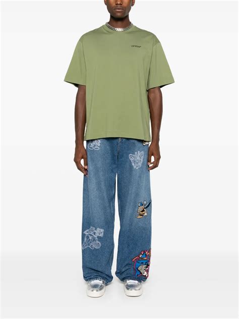 Off-White Character Diag straight-leg Jeans | Blue | FARFETCH UK