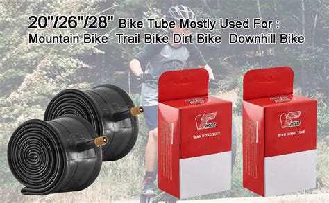 2 Pack 26 Bike Tubesbicycle Inner Tube Schrader Valve