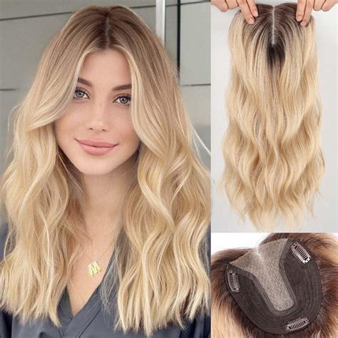 HAIRCUBE 18 inch Wavy Hair Toppers for Women Heat Resistant Fibre