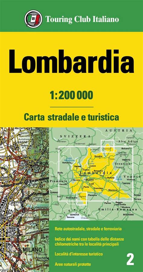 Lombardia Carta Stradale E Turistica Libro Touring