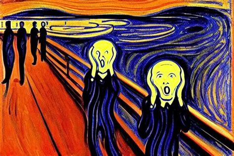 KREA Edvard Munch S The Scream But With Joe Biden And The Stock