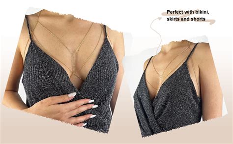 Jovono Fashion Einfache Sexy Bauch K Rper Kette Halskette Bikini Kabelbaum K Rper Frauen Und