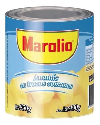 Pack X 12 Unid Anana Trozo 850 Gr Marolio Frutas Envasadas