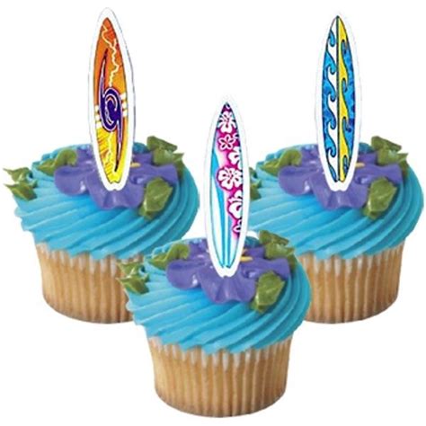 Surf Cupcake Toppers Decorate Your Cupcakes With These Fun Surfboard