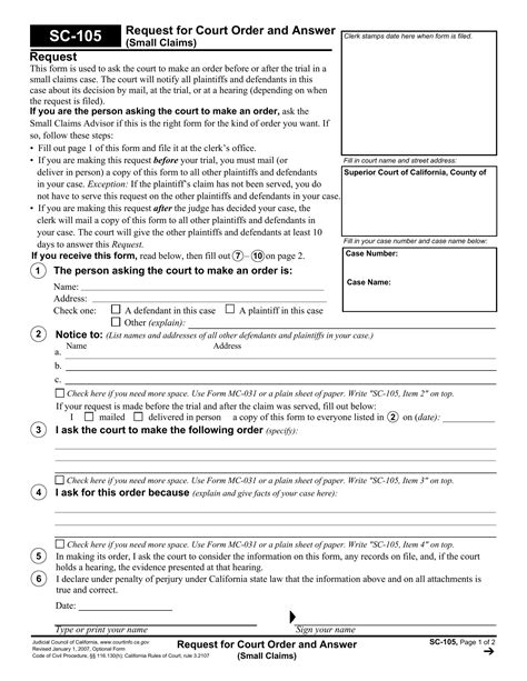 Sc 105 Form ≡ Fill Out Printable Pdf Forms Online