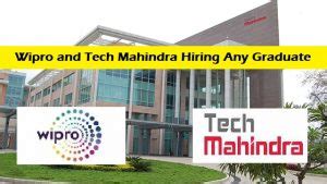 Wipro And Tech Mahindra Hiring Any Graduate For Various Roles Dont