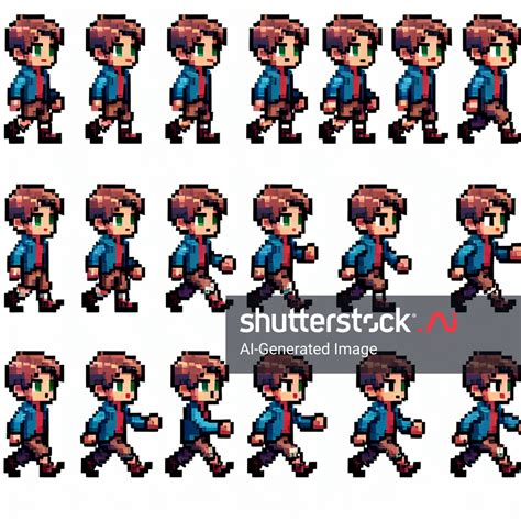 Walking Character 32x32 Pixel Art Animated Ai Generated Image