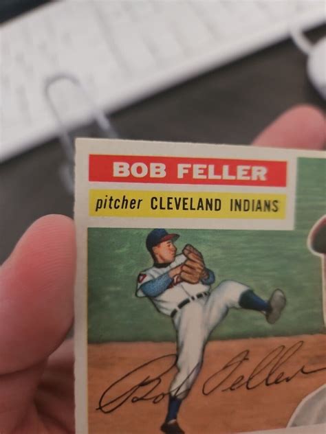 1956 Topps 200 Bob Feller LOW GRADE Cleveland Indians Baseball Card