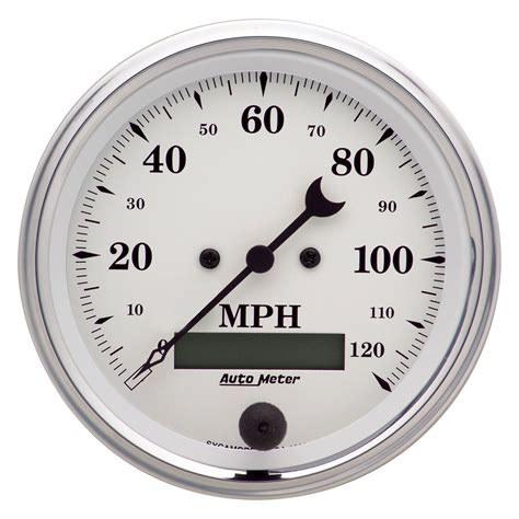 Auto Meter 1680 Old Tyme White Series 3 3 8 Speedometer Gauge 0