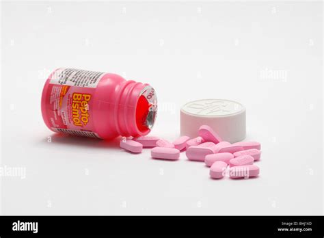 Pills of Pepto Bismol Stock Photo - Alamy
