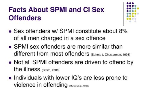 Ppt Treating Dynamic Needs Sex Offenders With Cognitive Impairments Serious Persistent