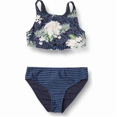 Roxy Heaven Wave Crop Top Bikini Set For Girls 8 16